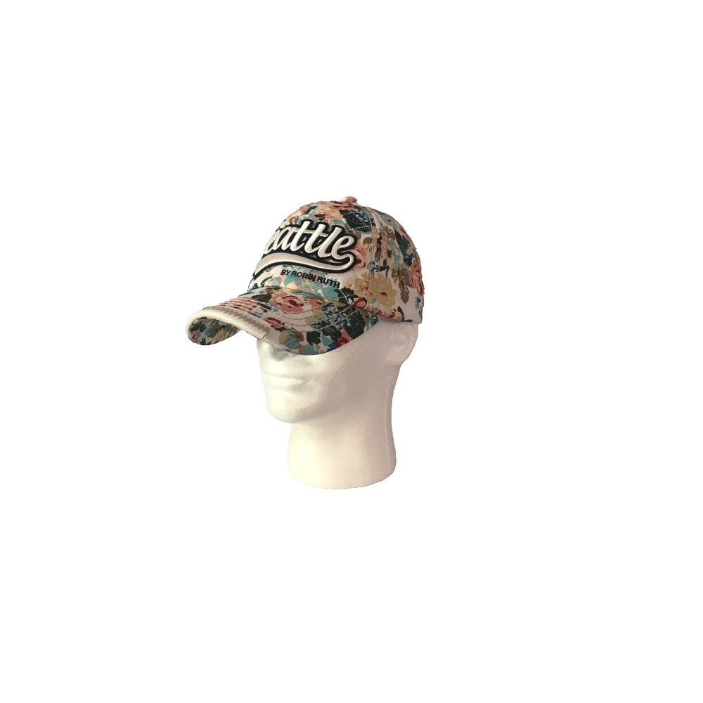Seattle Made By Robin Ruth Floral Women Curved Bill Adjustable Backing Hat